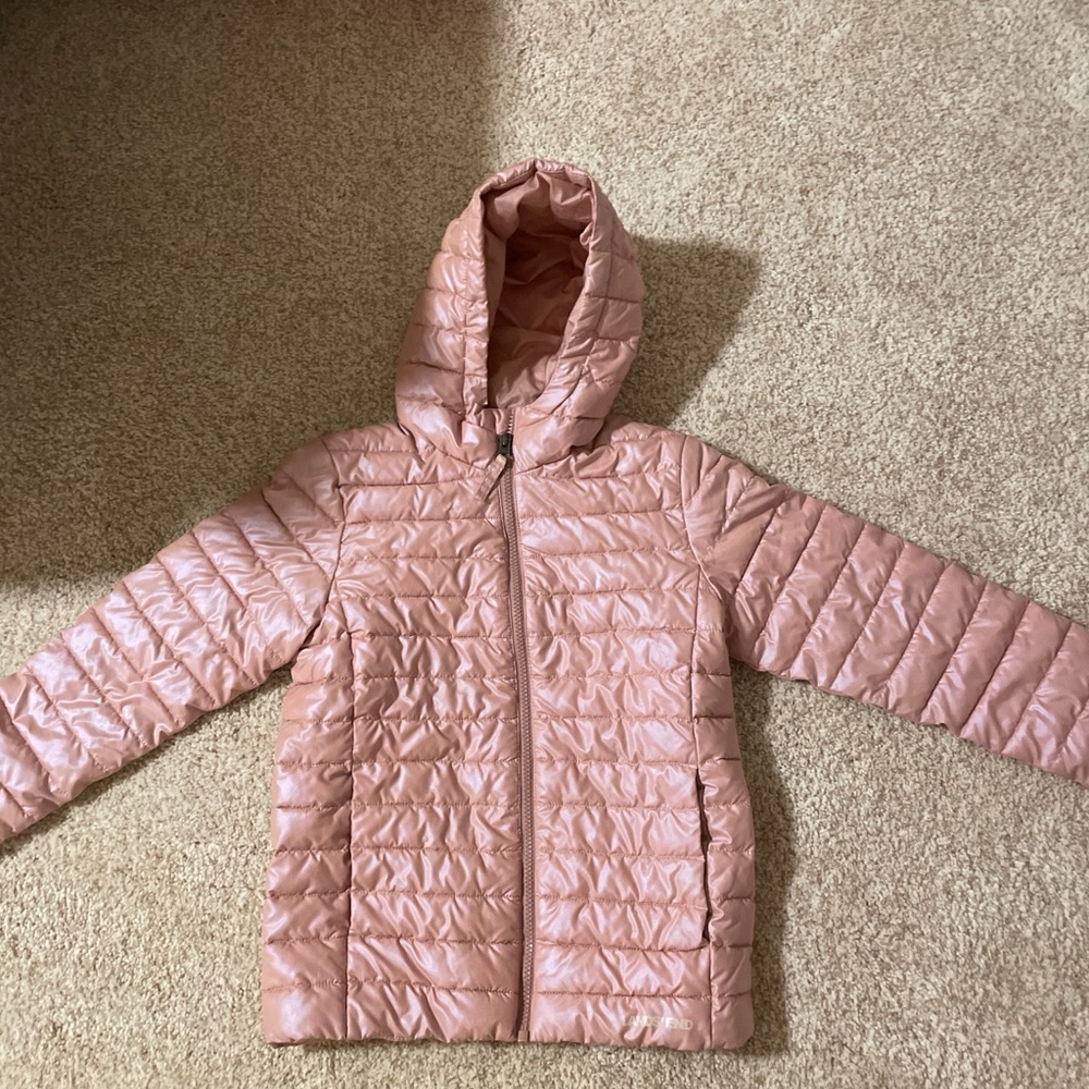 Lands End Girls Pink Hooded Jacket